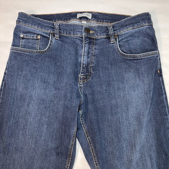 Tecovas Jeans Mens Size 36x34 Dark Wash Blue Standard Fit Denim Cowboy Rancher - Picture 2 of 14